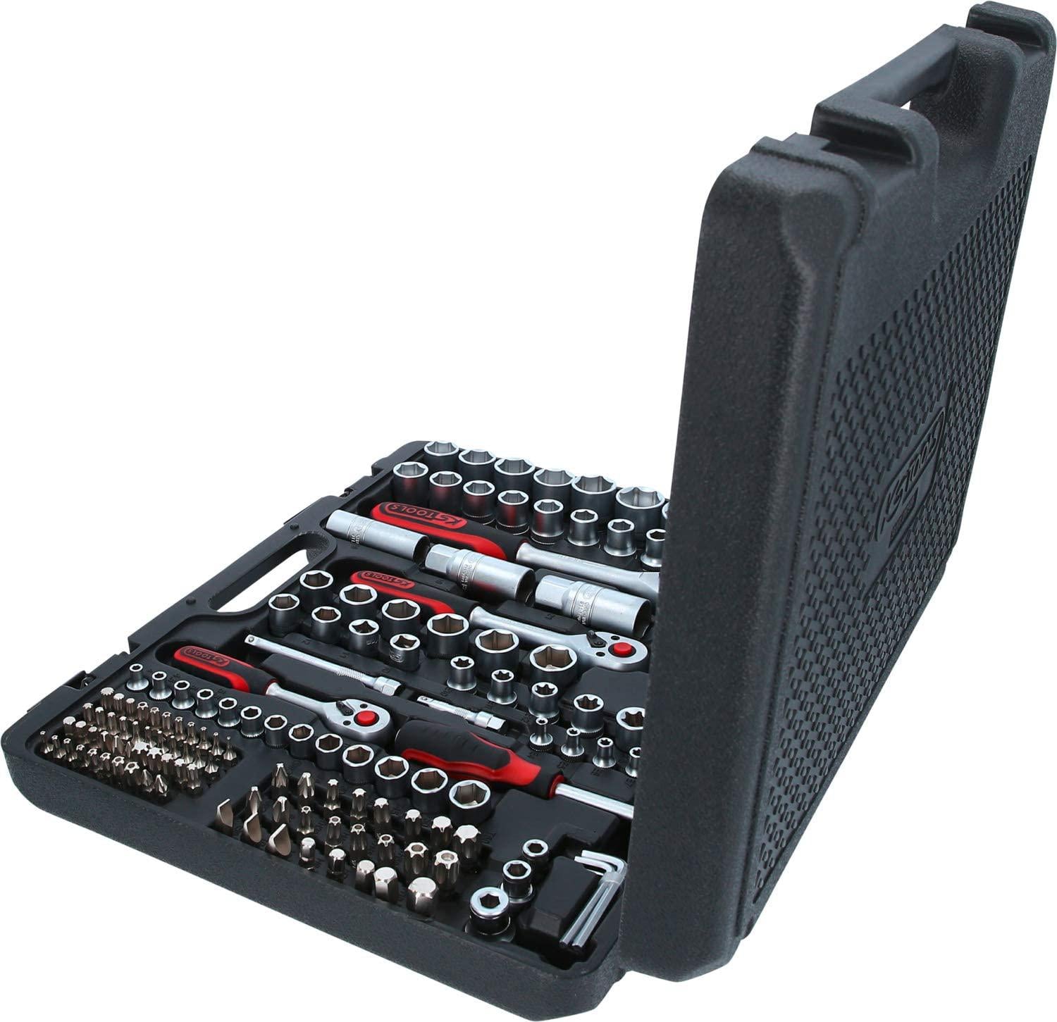 KS TOOLS 917.0795 Socket Set, 195 pcs incl. fine gearing reversible ratchet 1/4" + 3/8" + 1/2"