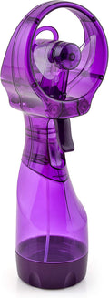 O2COOL Deluxe Handheld Battery Powered Water Misting Fan (Purple)