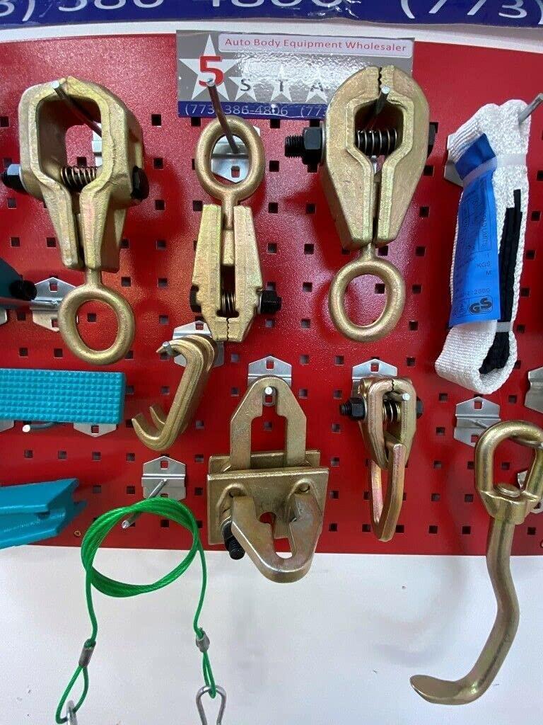 5 Star 16 Piece Heavy Duty AUTO Body Frame Machine Pulling Tools and Clamps Set