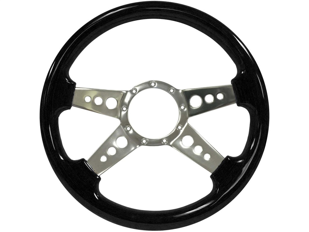 Volante Steering Wheels; S9 Sport Black Ash Finished Wood Grip with 4-Spoke Holes