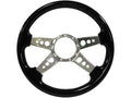 Volante Steering Wheels; S9 Sport Black Ash Finished Wood Grip with 4-Spoke Holes