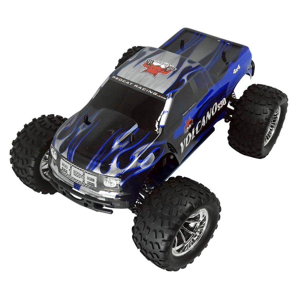 Redcat Racing Volcano S30 1:10 Scale 75cc Nitro Motor RC Monster Truck, Blue