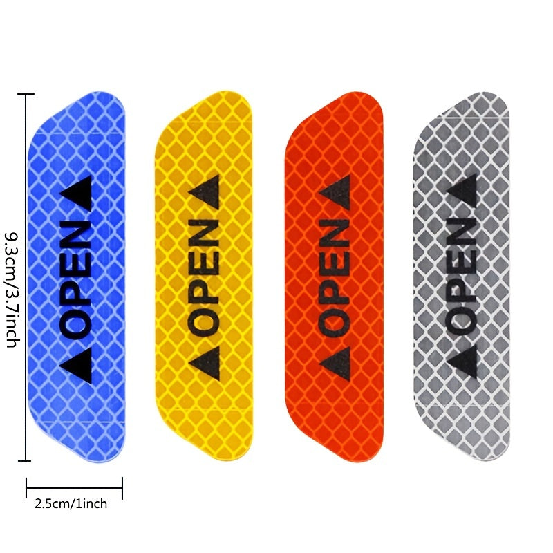 Boost Your Car's Safety &amp; Visibility With 4PCS Reflective Stickers!