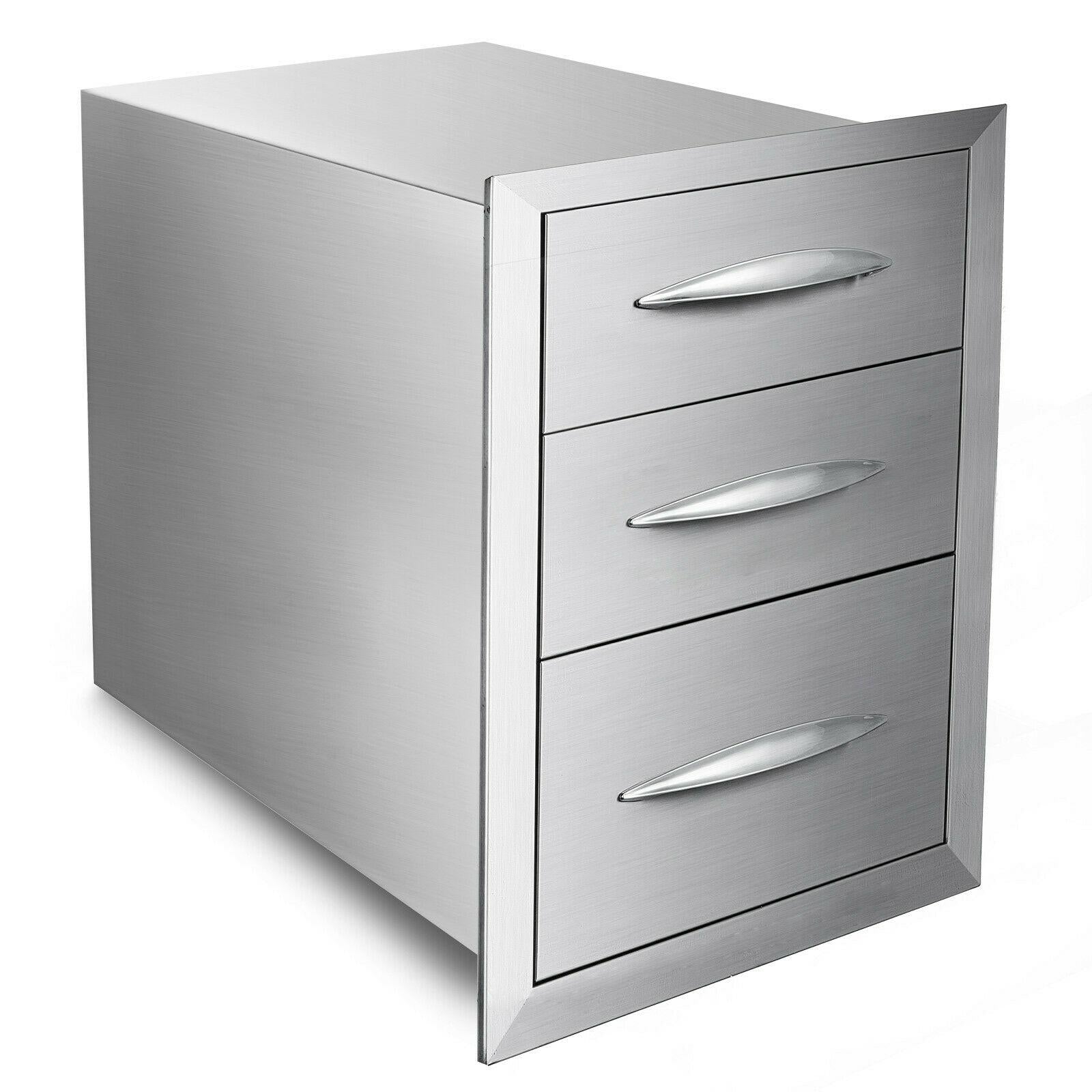Outdoor Kitchen Drawer Door Access BBQ Drawer Vertical Walled Doors Construction