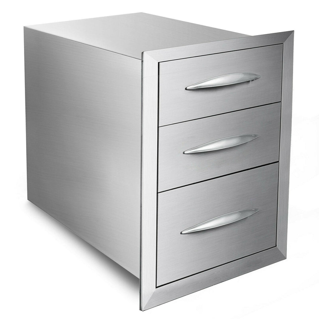 Outdoor Kitchen Drawer Door Access BBQ Drawer Vertical Walled Doors Construction