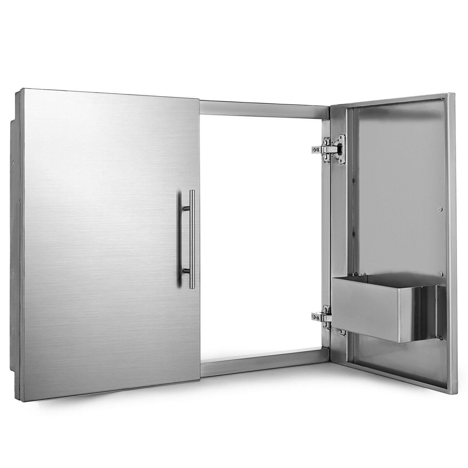 Outdoor Kitchen Drawer Door Access BBQ Drawer Vertical Walled Doors Construction
