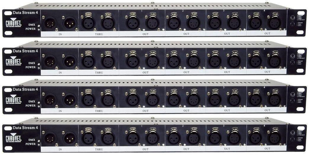 4 Chauvet DJ DATASTREAM 4 Data Stream 1-4 Optical Splitters