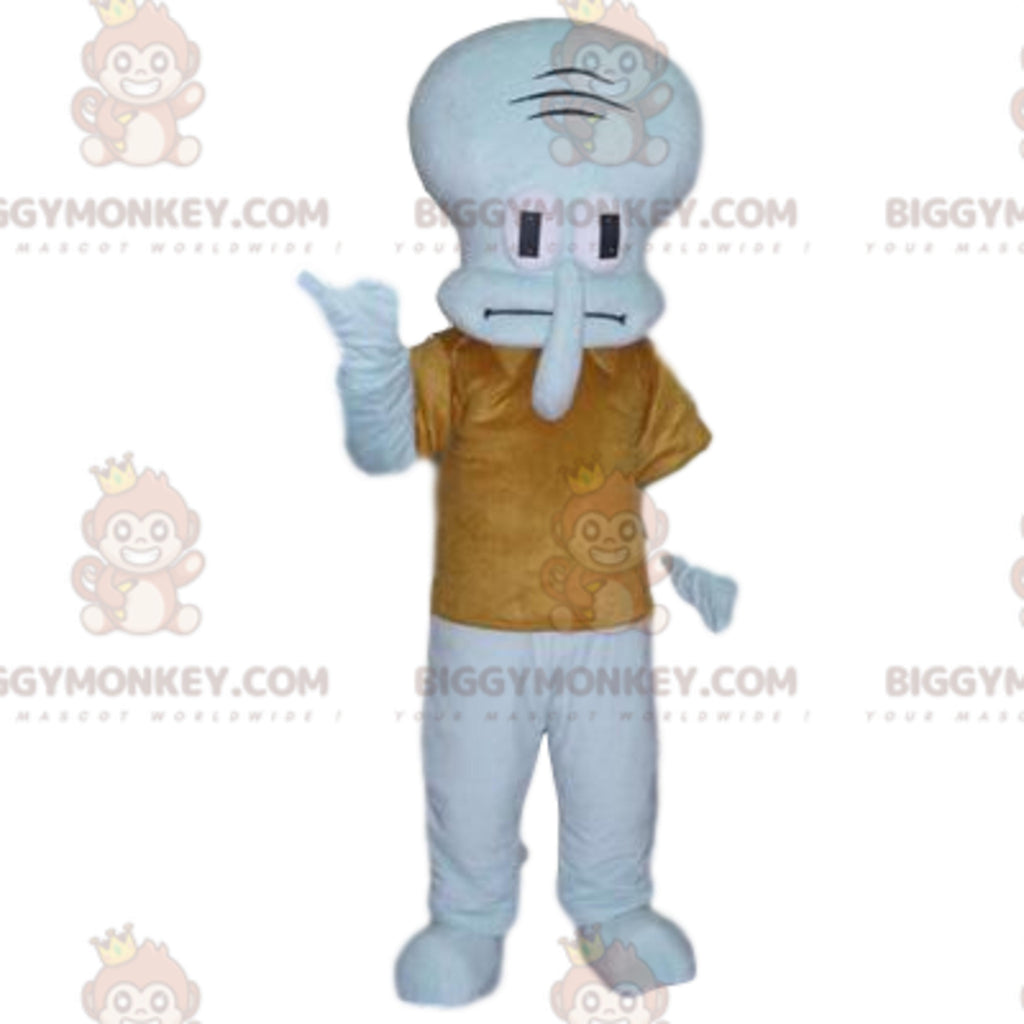 BIGGYMONKEYmascot costume of  Tentacule, octopus from SpongeBob SquarePants