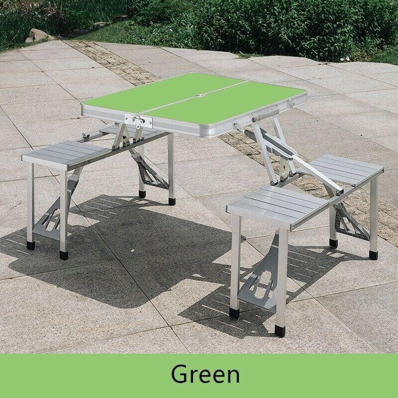 Portable Aluminum Alloy Folding Table Stall Table Siamese BBQ Camping Table Set