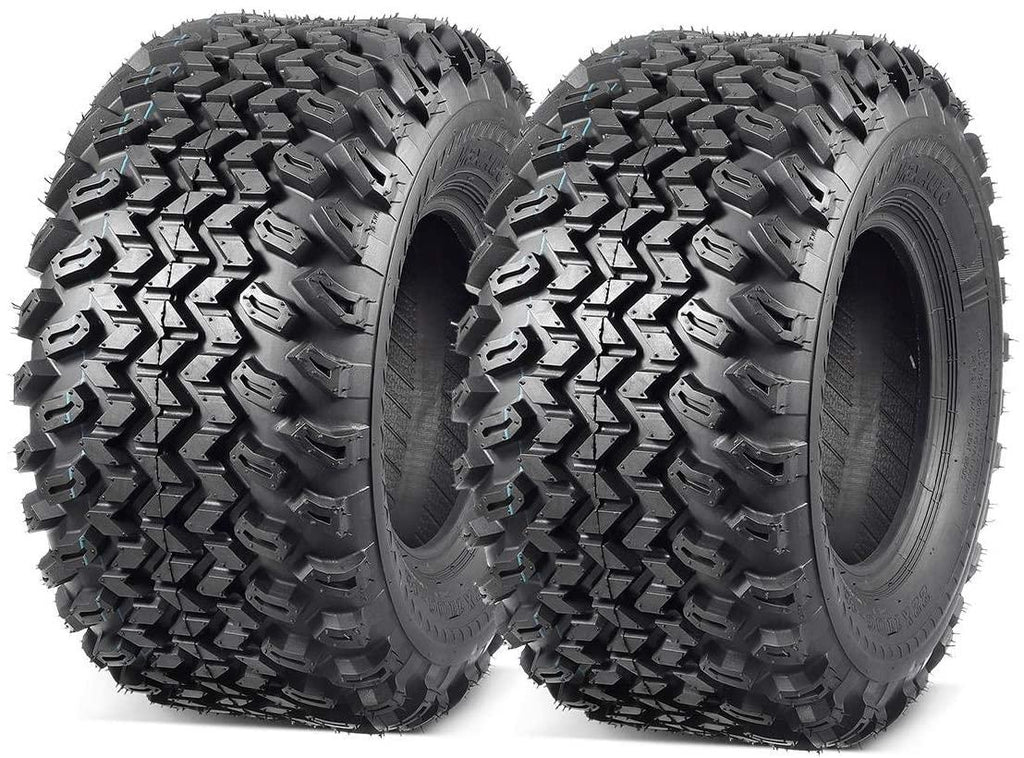 MaxAuto 2 Pcs All Trail Tire 22x11.00-10 Lawn Mower Golf Cart Tire for Hilly Terrian 6Ply