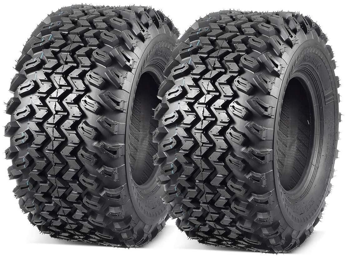 MaxAuto 2 Pcs All Trail Tire 22x11.00-10 Lawn Mower Golf Cart Tire for Hilly Terrian 6Ply