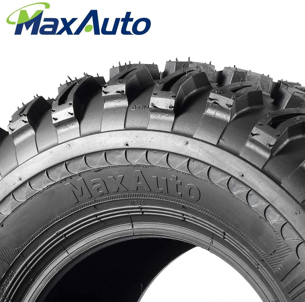 MaxAuto 2 Pcs All Trail Tire 22x11.00-10 Lawn Mower Golf Cart Tire for Hilly Terrian 6Ply