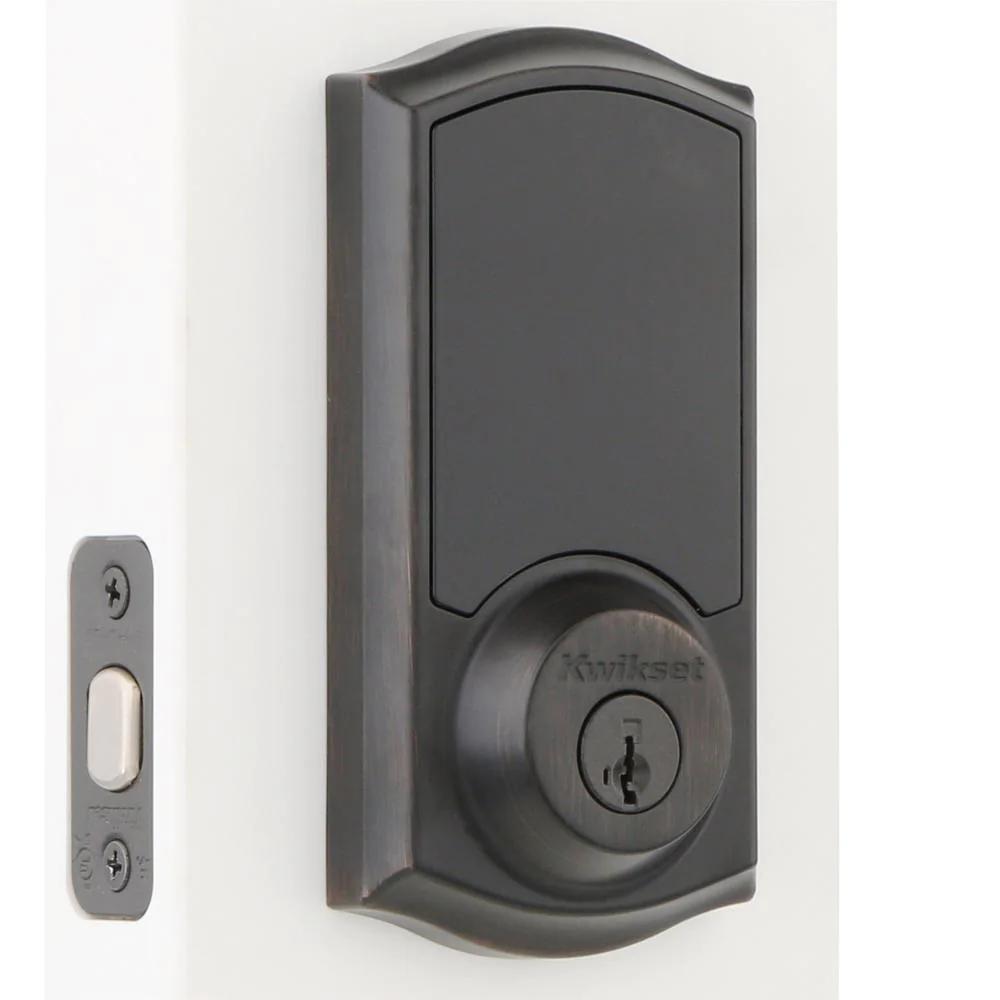 Z-Wave SmartCode 916 Touchscreen Venetian Bronze Single Cylinder Electronic Deadbolt Featuring SmartKey Security