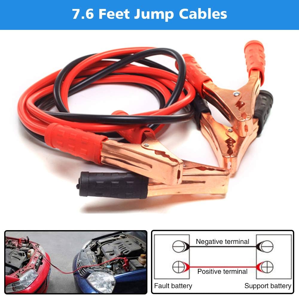 STDY Car Roadside Emergency Kit, Auto Vehicle Truck Safety Emergency Road Side Assistance Kits with Jumper Cables, Portable Air Compressor, First Aid Kit, Tow Rope, Reflective Triangle, etc