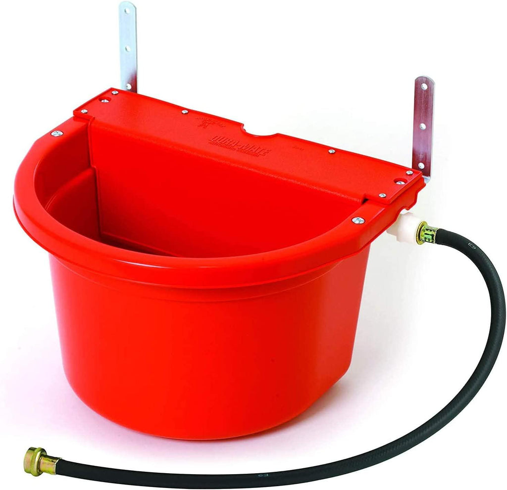 Little Giant FW16RED 4 Gallon Capacity Automatic Float Controlled Waterer Animal Horse & Cattle Livestock Water Trough, Red (2 Pack)