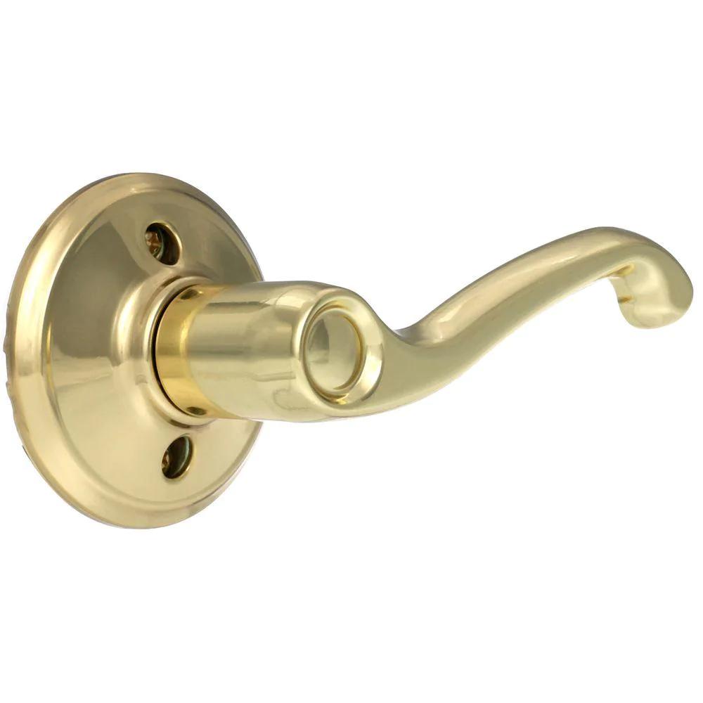 Flair Bright Brass Right Handed Dummy Door Lever