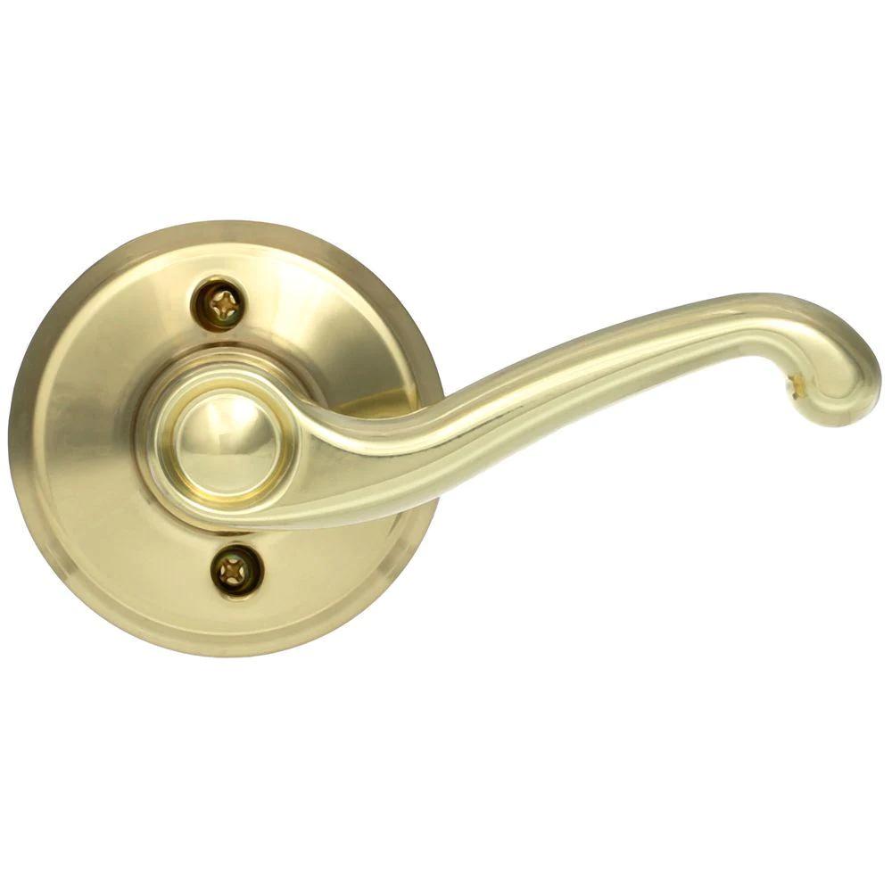 Flair Bright Brass Right Handed Dummy Door Lever