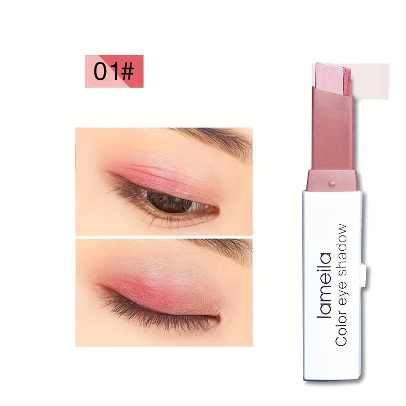 Lazy Eyeshadow Two Tone Gradient Eyeshadow Stick Waterproof Long Lasting Eye Makeup For Daily