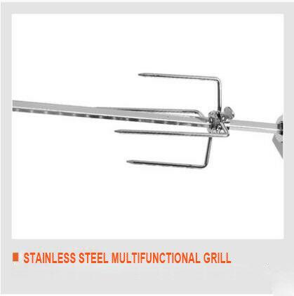 Steel BBQ Grill Charcoal Pig Spit Roaster Rotisserie Barbeque 220V