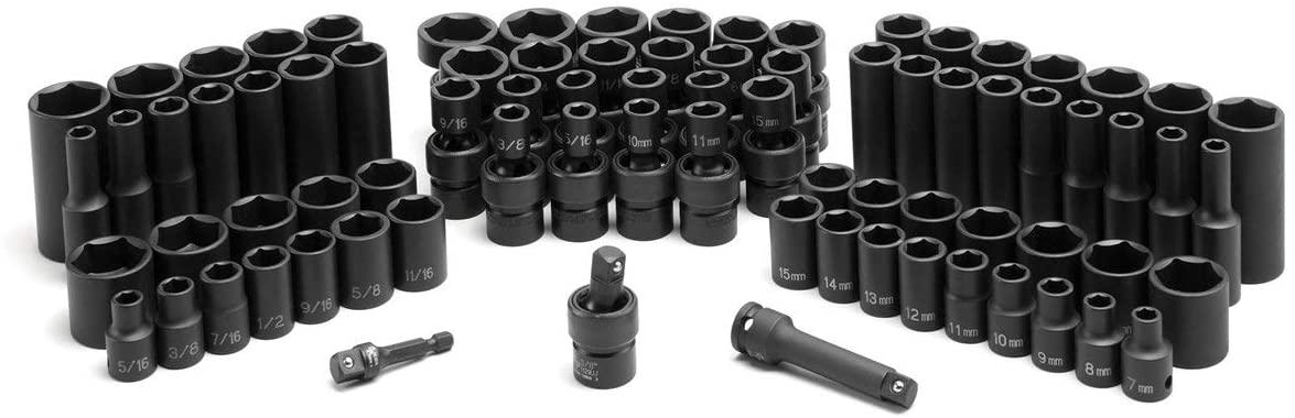 Grey Pneumatic 1281 3/8 Drive 81pc Complete Impact Socket Set CHROME
