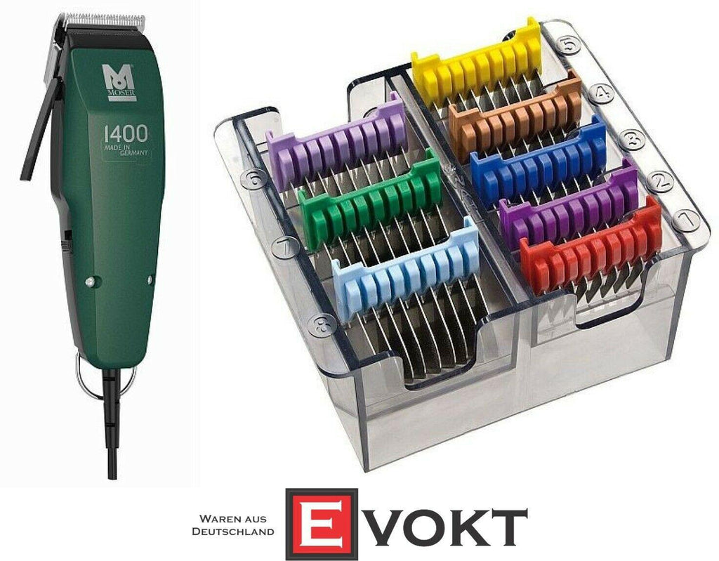Moser 1400-0454 Green Edition Profi Hair Trimmer With Combs Set 0.7mm-25mm New