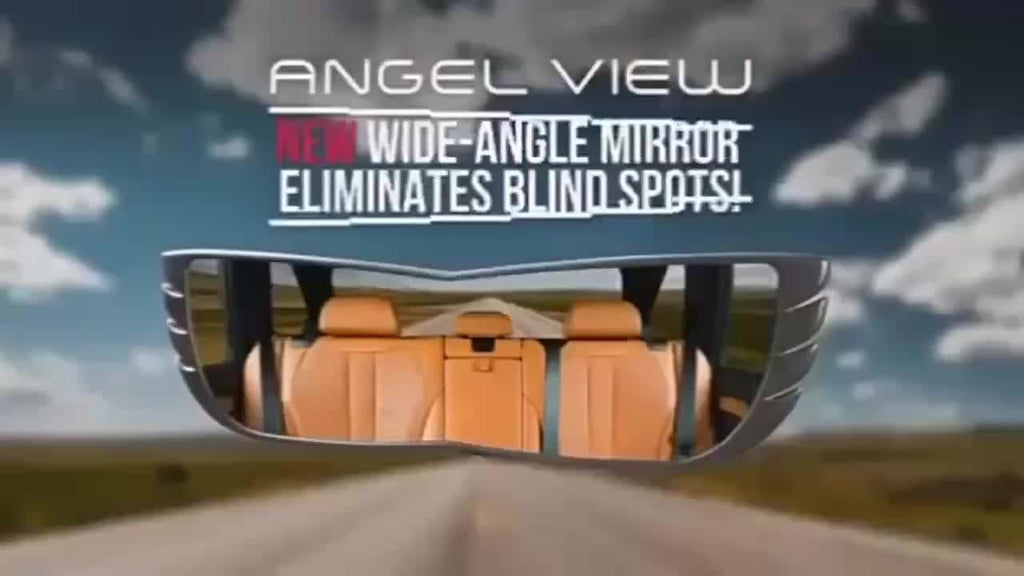 1pc Car Wide Angle Rearview Mirror Curved Interior LarField Of View Inside Mirror Blind Area Auxiliary Mirror