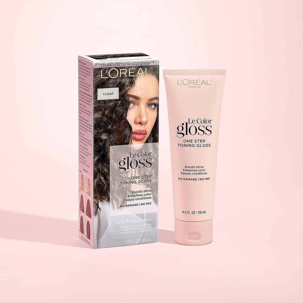 L’Oréal Paris Le Color One Step Toning Hair Gloss, Clear, 4 Ounce