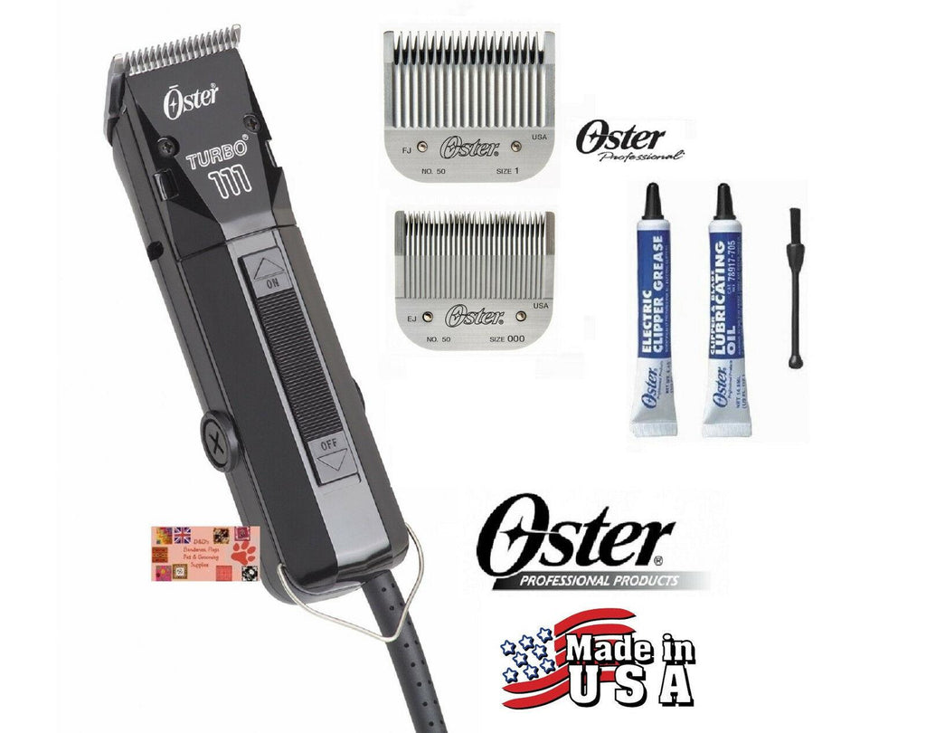 Oster PRO TURBO 111 Heavy-Duty CLIPPER KIT #1 & 000 BLADE Hair Stylist Barber
