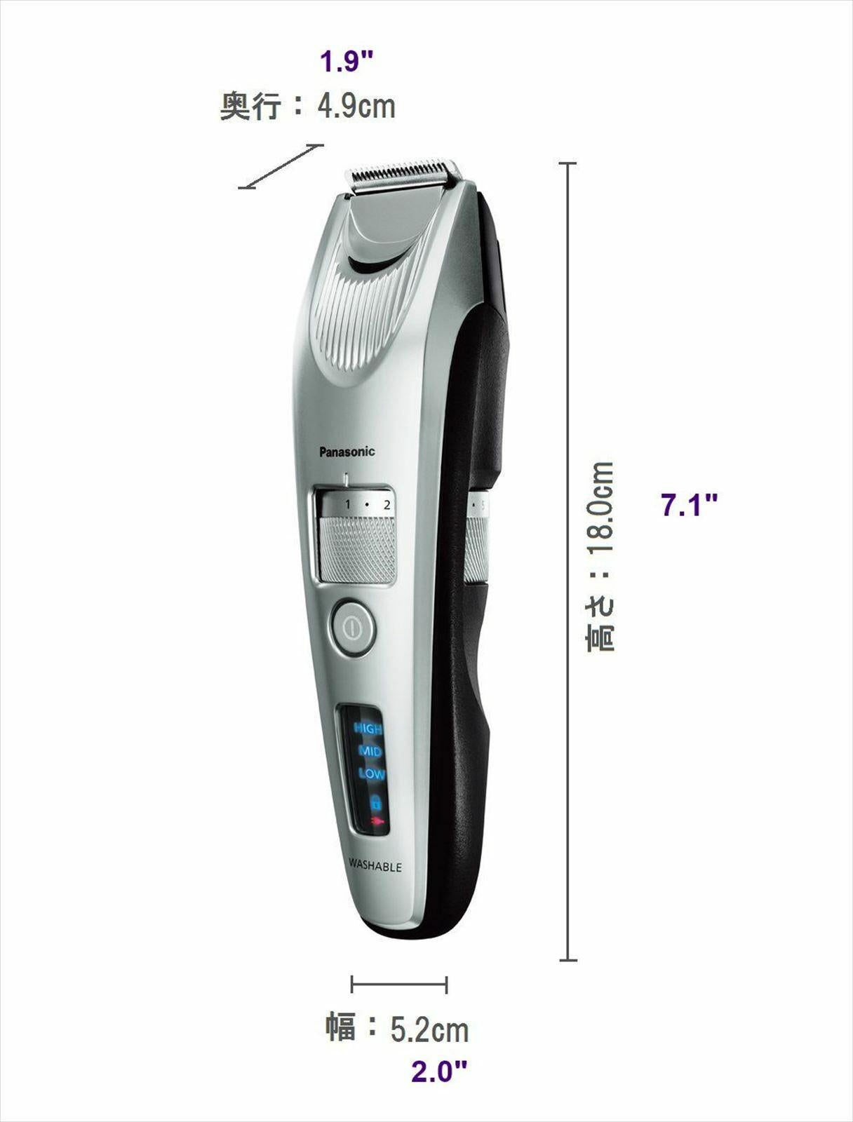 Panasonic Linear Beard Trimmer ER-SB60-S Black Silverfrom Japan