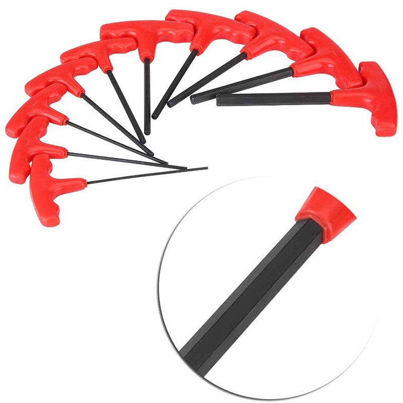 T Handle Hex Key Set Metric And Or SAE 10 To 20pcs Allen Allan Keys T Bar Wrench With Stand