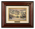 thomas kinkade st. nicholas circle brushwork (burl frame)