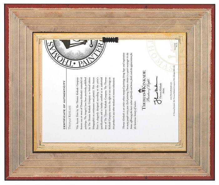 thomas kinkade st. nicholas circle brushwork (burl frame)