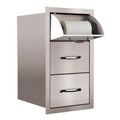 Grills Double Drawer and Paper Towel Holder Combo SSTDC-1