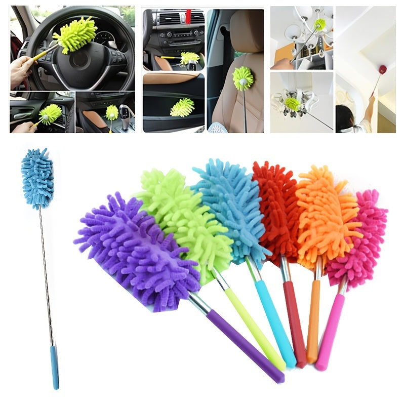 1Pc Microfiber Duster Brush, Extendable Hand Dust Cleaner Anti Dusting Brush Home Duster Air-condition Car Furniture Cleaning Brush Cleaning Tool