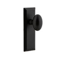 Keep Plate 2-3/8 in. Backset Black Iron Privacy Bed/Bath with Left-Handed AEG Door Knob