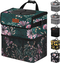 Vankor Car Trash Can for Cute, Bag Bin Hanging Waterproof Automotive Garbage Cans Leak Proof Vehicle Navy Floral