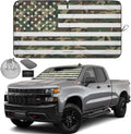 Autoamerics 1-Piece Windshield Sun Shade ERDL Camo American Flag USA  - Foldable Car Front Window Sunshade for Most Sedans SUV Truck - Blocks Max UV Rays and Keeps Your Vehicle Cool - Large