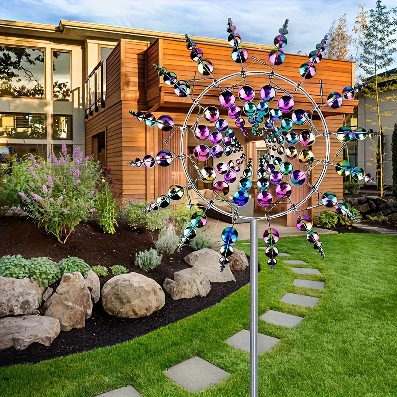 Unique And Amazing Metal Wind Spinner 3D Wind Catcher Metal Outdoor Patio Decor Metal Windmill Spinner For RV Outdoor Garden
