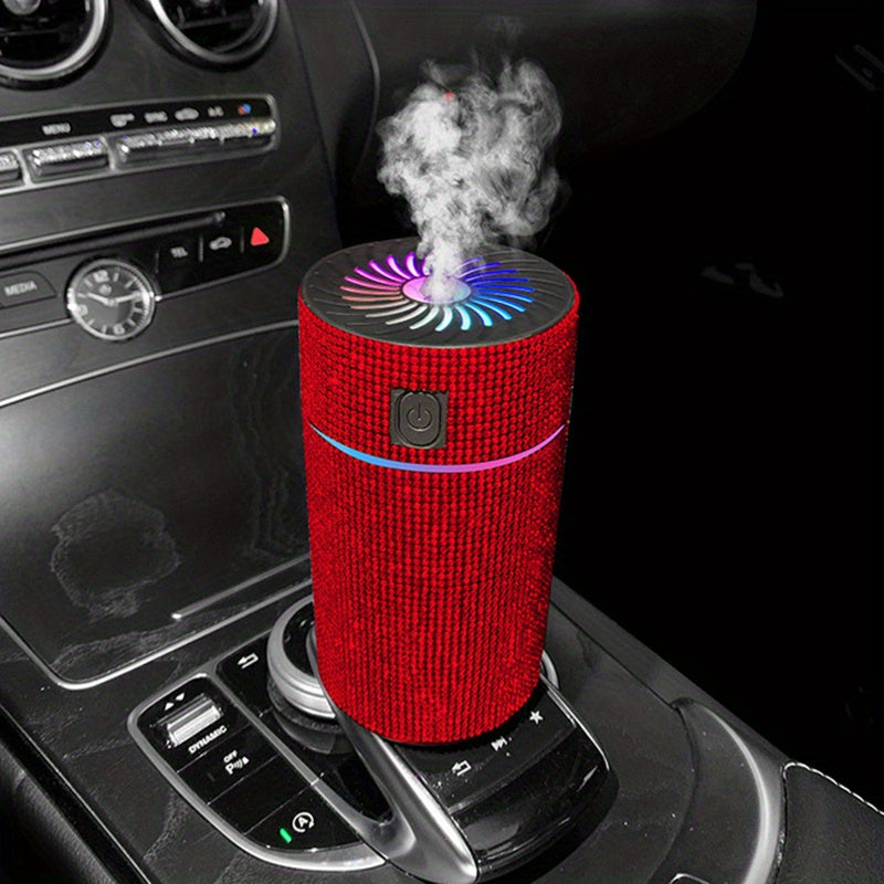 Elevate Your Car's Ambience with this Luxurious Rhinestone Humidifier &amp; Air Purifier!