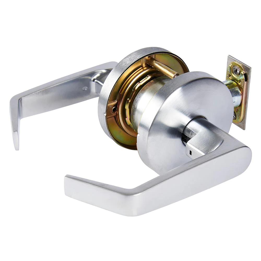 Commercial 2-3/4 in. Satin Chrome Heavy-Duty Storeroom Leverset