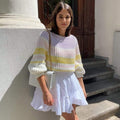 loose casual boat neckline sweater