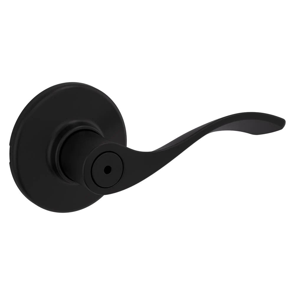 Balboa Matte Black Privacy Bed/Bath Door Lever