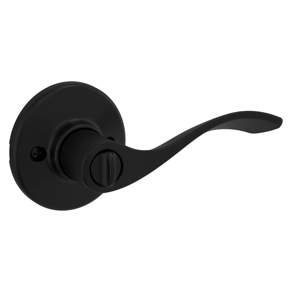 Balboa Matte Black Privacy Bed/Bath Door Lever