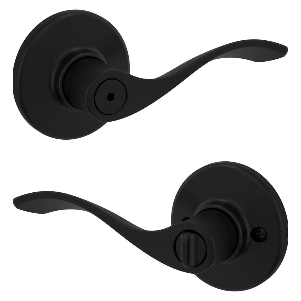 Balboa Matte Black Privacy Bed/Bath Door Lever