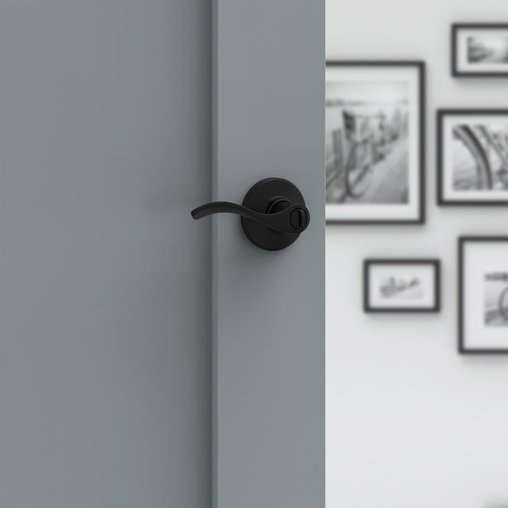 Balboa Matte Black Privacy Bed/Bath Door Lever