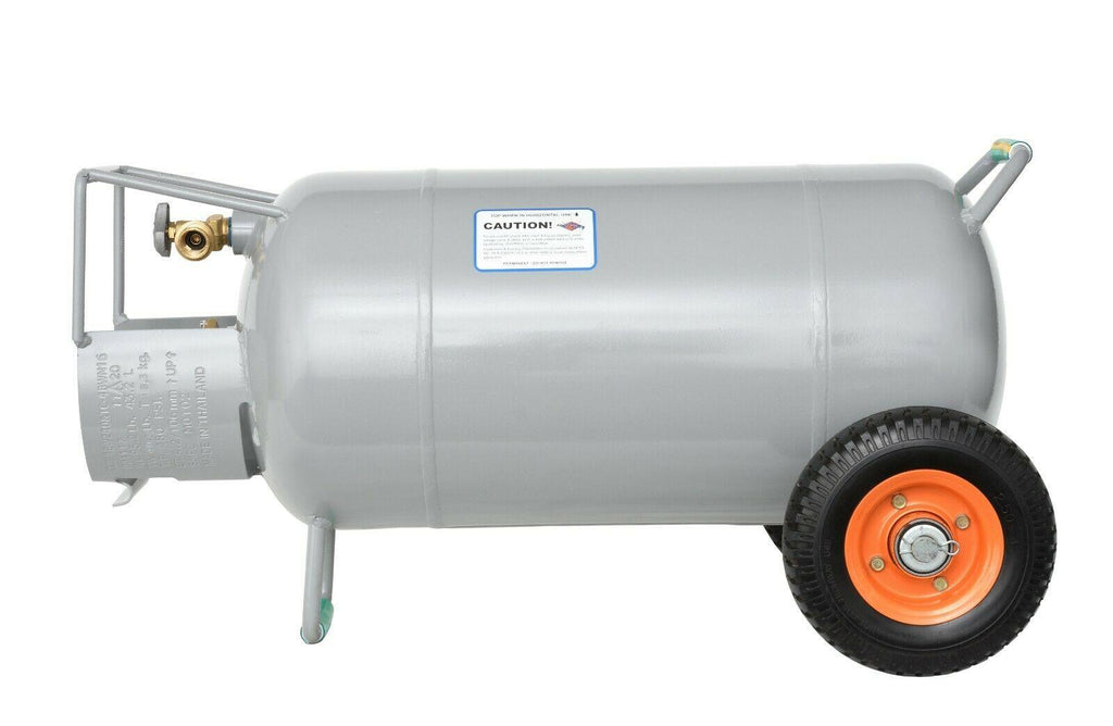 40 LB Horizontal and Vertical HOG Propane Cylinder with Wheels