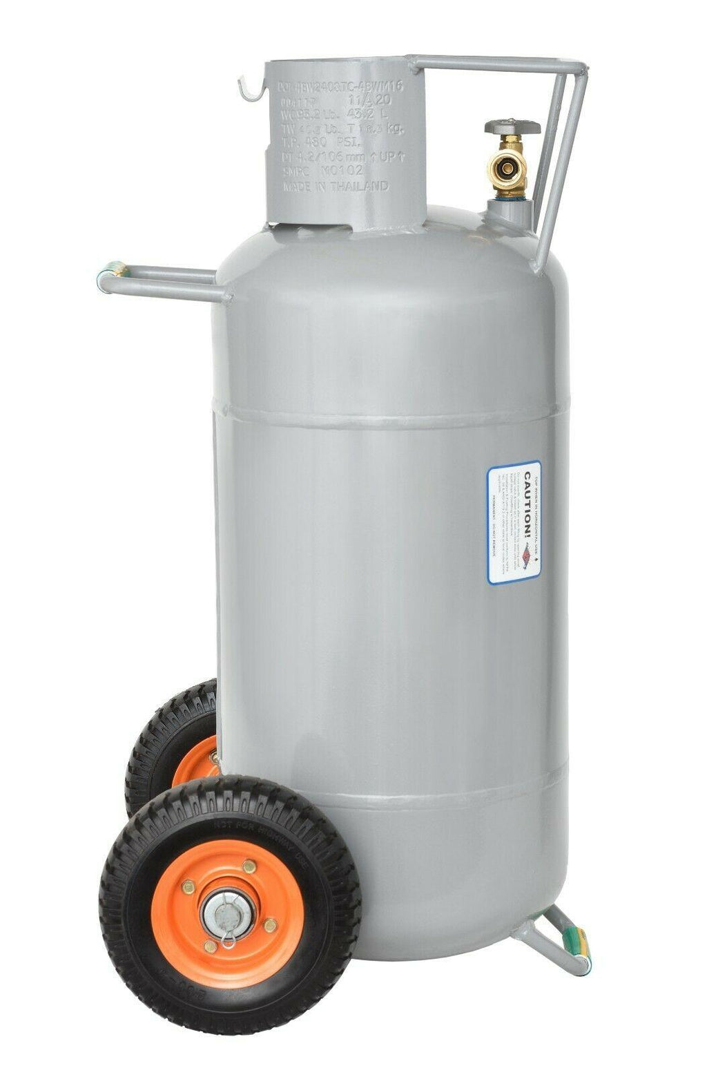 40 LB Horizontal and Vertical HOG Propane Cylinder with Wheels