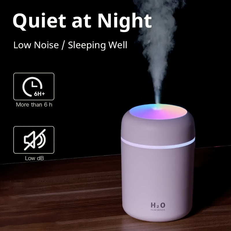 Portable Humidifiers 10.14oz,USB Desktop Humidifier, Cool Mist Quiet Aroma Diffuser, For Car, Office, Bedroom, Auto Shut Off, 2 Mist Modes Christmas Gift
