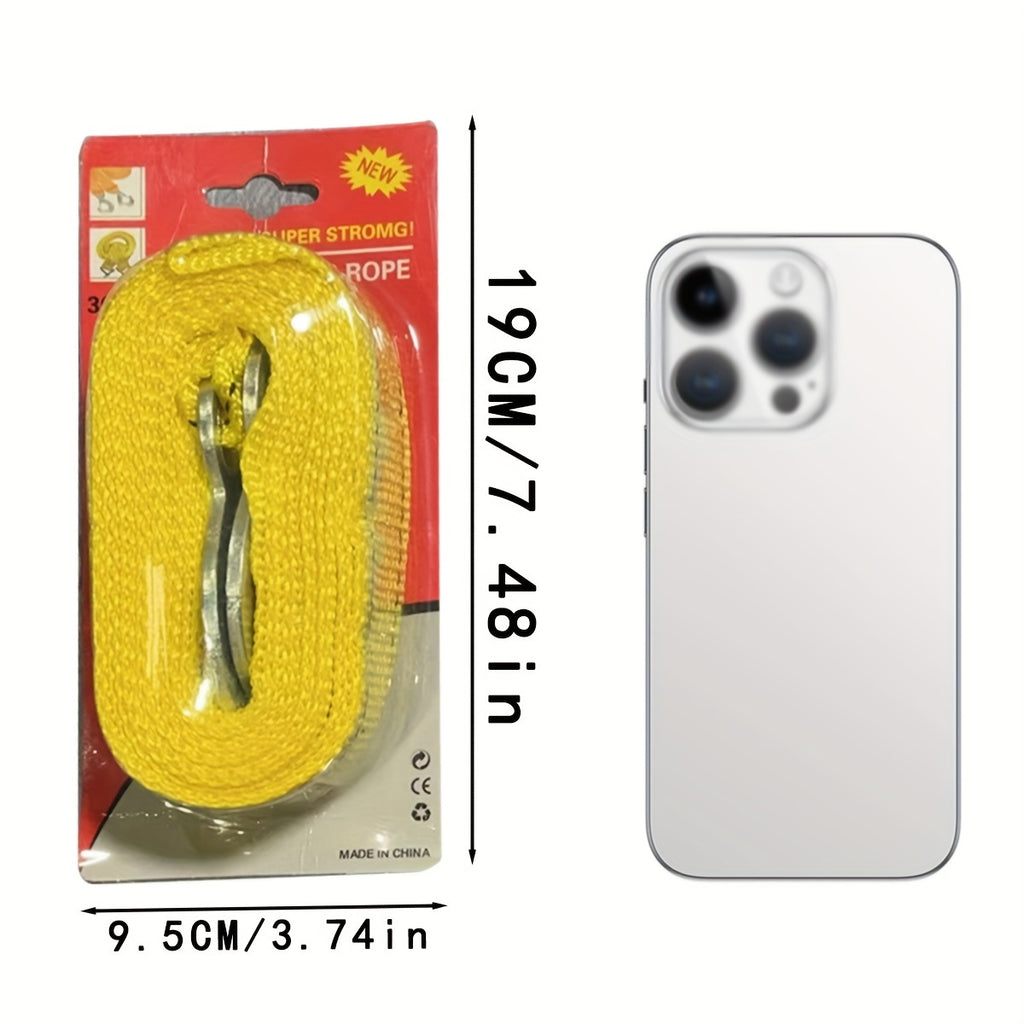 157.48in/4m Heavy 5 Ton Towing Rope, With Nylon Recovery Strap And StoraBag, Used For Emergency Vehicle Recovery