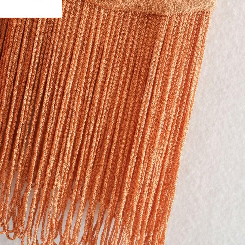 knotted hem tassel skirt